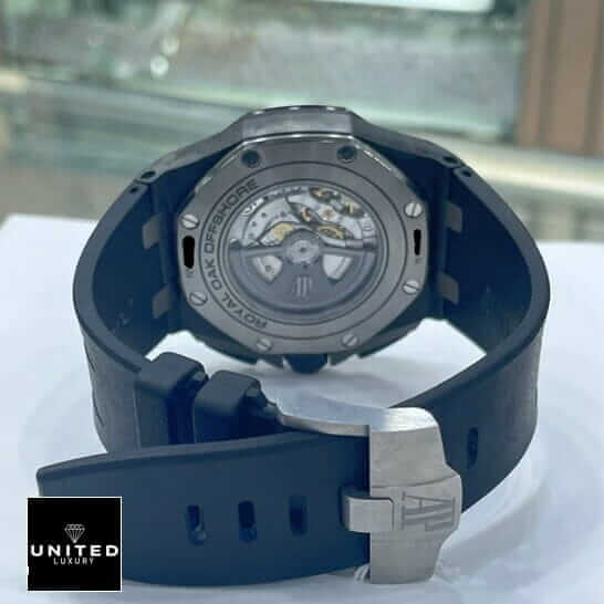 AP Royal Oak Carbon Case Rubber Black Bracelet Replica upside view
