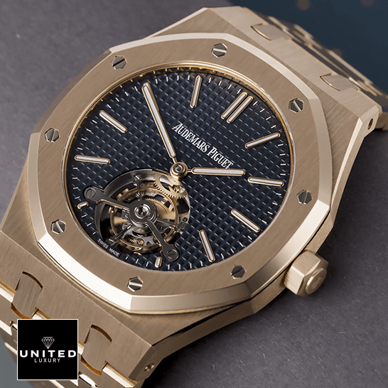Audemars Piguet Royal Oak Tourbillon 26522OR Audemars Piguet Royal Oak Blue Dial Replica gold bracelet