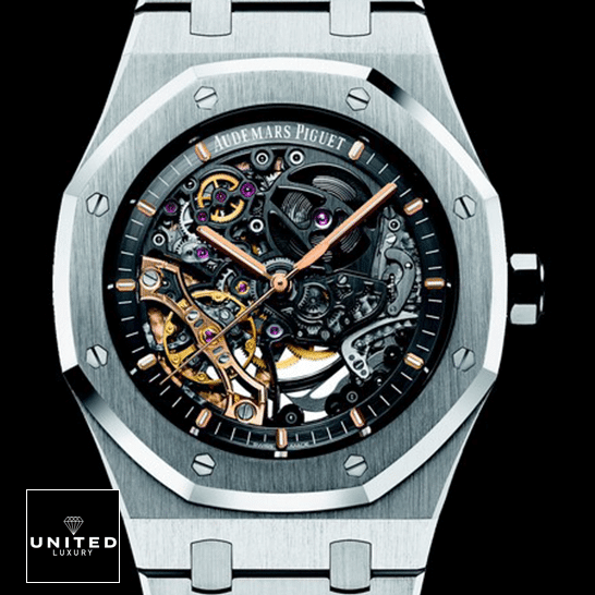AP Royal Oak Audemars Piguet Royal Oak Skeleton Dial Stainless Steel Case Replica front view
