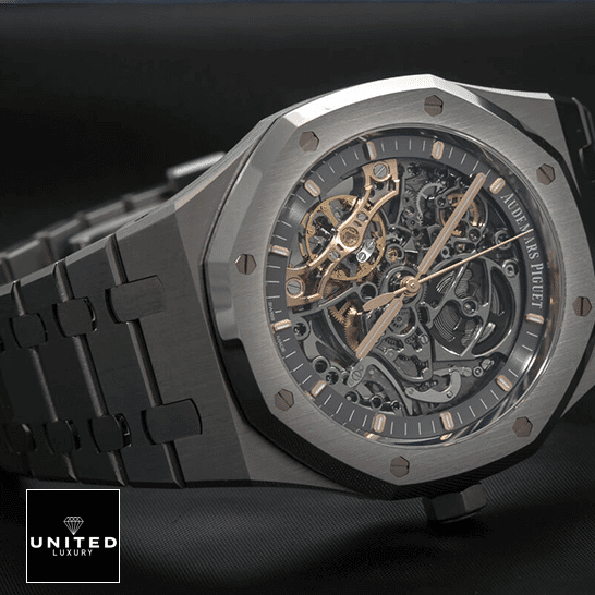 AP Royal Oak Audemars Piget Skeleton Dial Stainless Steel Case Replica side view