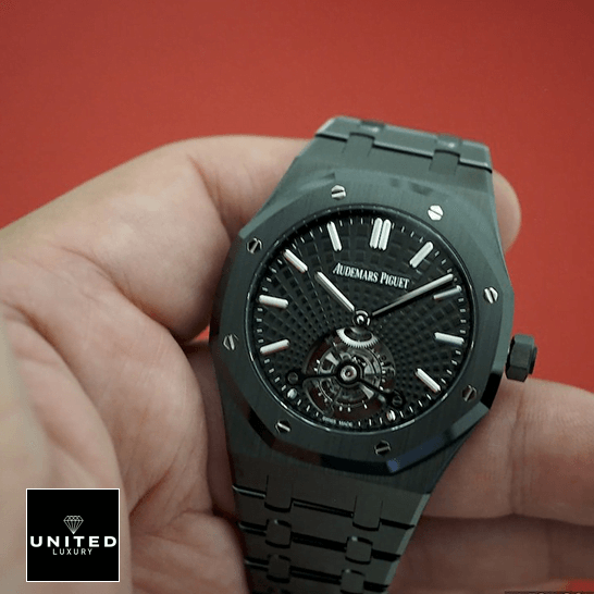 Audemars Piguet Royal Oak Tourbillon 26522CE Audemars Piguet Tourbillion All Black 26522CE.OO_.1225CE Replica on the han