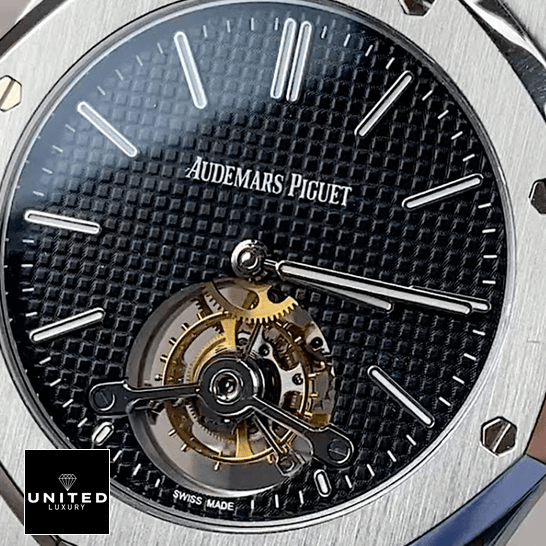 Audemars Piguet Royal Oak Tourbillon 26522CE Audemars Piguet Royal Oak Black Dial Tourbillion Replica close analog view