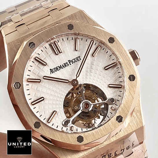 Audemars Piguet Royal Oak Tourbillon 26522ST Audemars Piguet Royal Oak White Dial Tourbillion Replica front view