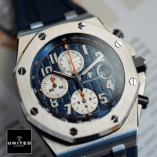 Audemars Piguet Royal Oak Offshore 26408OR.OO.A010CA.01 Audemars Piguet Blue Dial 26470ST.OO_.A027CA.01 Replica white background