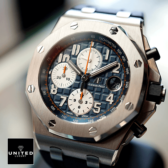 Audemars Piguet Royal Oak Offshore 26408OR.OO.A010CA.01 Audemars Piguet 26470ST.OO_.A027CA.01 Blue Dial Steel Bezel Replica