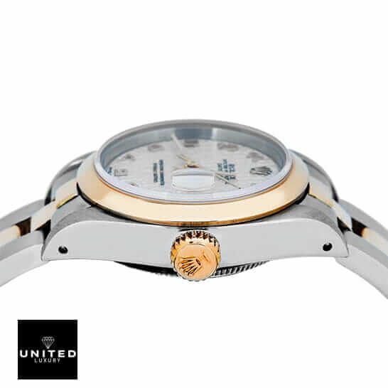 Rolex Datejust Ladies 179163 1:1 Clone Edition ladies datejust 26mm replica Rolex Datejust Automatic Lady Yellow Gold 179163 Oyster Replica crown / push button