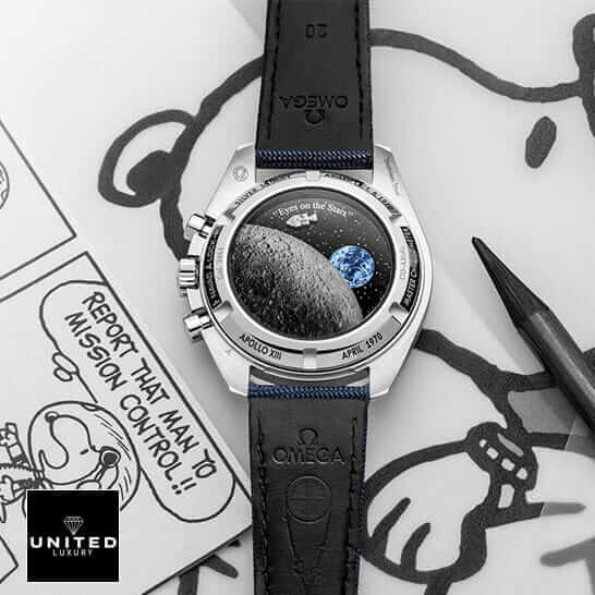 Omega Speedmaster "Snoopy" 310.32.42.50.02.001 True to Original Copy omega speedmaster snoopy 310 32 42 50 02 001 5 replica Omega Speedmaster 310-32-42-50-02-001 Replica Leather Bracelet