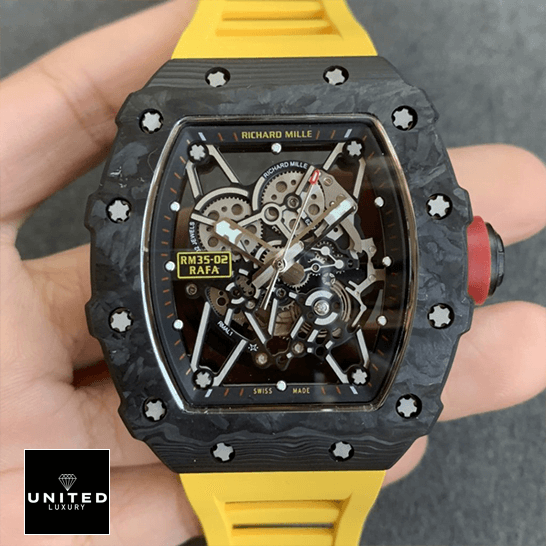 Richard Mille RM 35-01 Richard Mille RM35 01 Carbon Skeleton Dial Replica front view