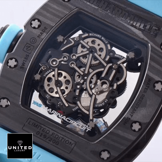 Richard Mille RM 055 Richard Mille RM055 Carbon Case Limited Edition 019/200 Replica close view