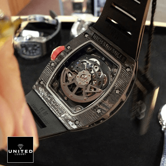 Richard Mille RM 011 Richard Mile RM011 Romain Lotus Carbon Case Replica upside view