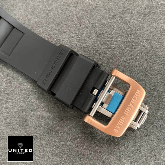 Richard Mille RM 011 Richard Mille RM011 Romain Lotus F1 Rose Gold Clasp Replica grey background