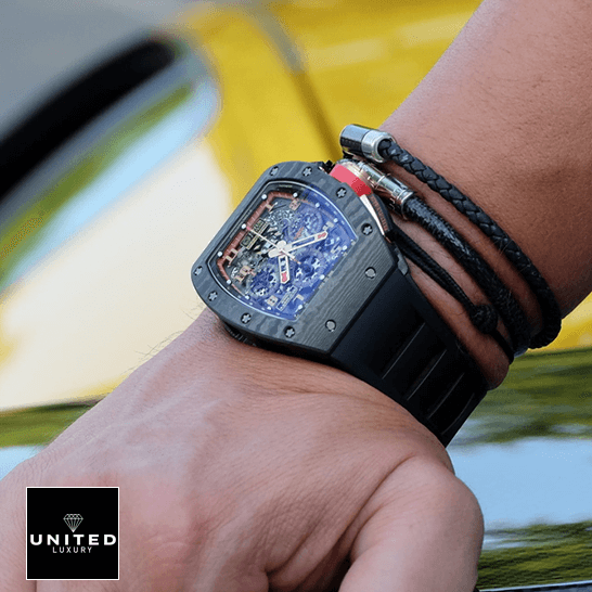 Richard Mille RM 011 Richard Mille RM011 Romain Lotus f1 Replica on the man wrist