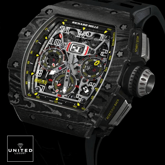 Richard Mille RM 11-03 Richard Mille RM11-03 Automatic Black Dial Replica black background
