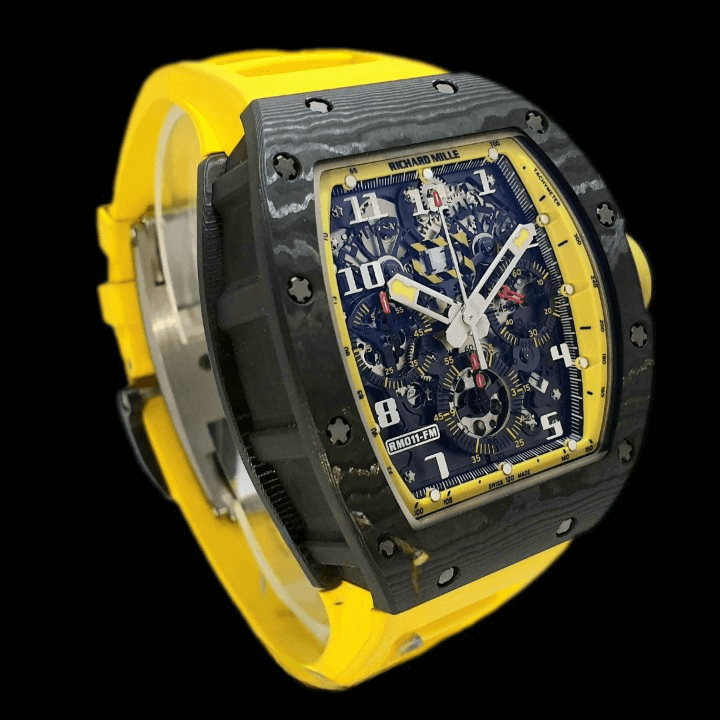 Richard Mille RM 11-03 Richard Mille RM011 1631962966 Black Bezel Yellow Rubber Bracelet Replica