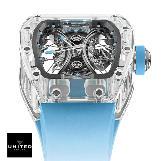 Richard Mille RM 053-02 Richard Mille Tourbillion RM0302 Sapphire Replica blue rubber bracelet