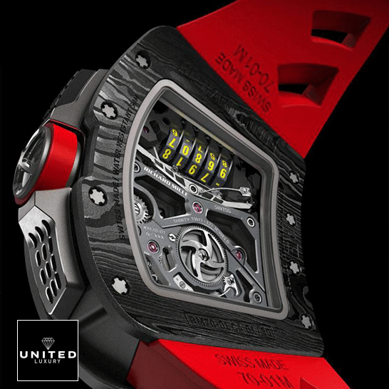 Richard Mille RM 70-01 Richard Mille RM70-01 Carbon Black Case Replica upside view