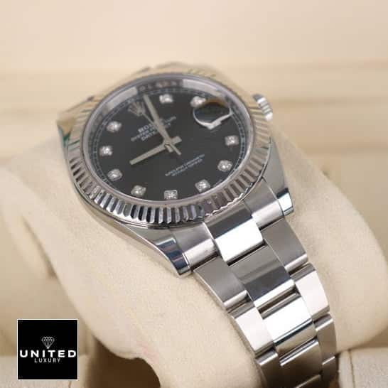 Rolex Datejust Black Diamond 126334 Exact Replica 1:1 rolex datejust diamond black replica1 Rolex Datejust Oyster Bracelet