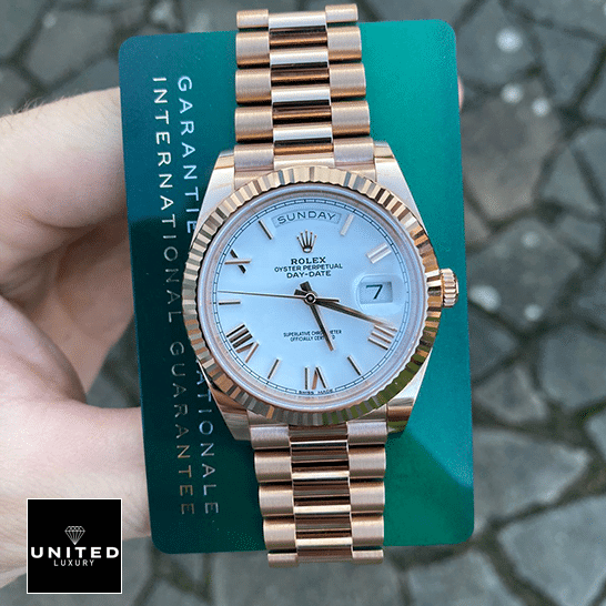 Rolex Day-Date President 118235f-0024 Replica & Guarentee Card