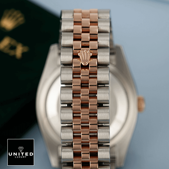 Rolex Datejust 126331-0010 "Sundust" Precision Replica Edition Rolex Datejust Sundust 126331-0010 Rose Gold and Silver Jubilee Bracelet on the Rolex Logo