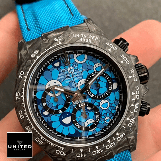 Rolex Cosmograph Daytona 116509 "Sun Flower Pattern Dial" Pro Clone 1:1 Rolex Daytona Cosmograph Automatic Blue Sun Flower Pattern Dial Replica