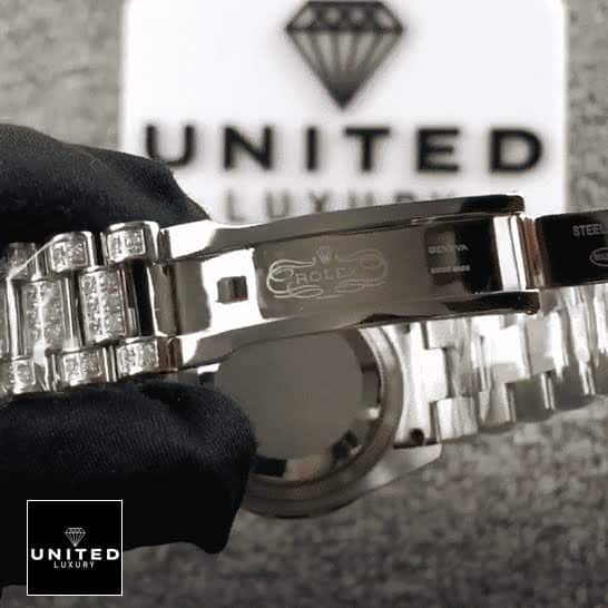 Rolex Datejust 116624 "Oyster Diamond" Masterpiece Clone sawd Rolex Datejust 31 116624 Replica Diamond Oyster Bracelet Open Clasp