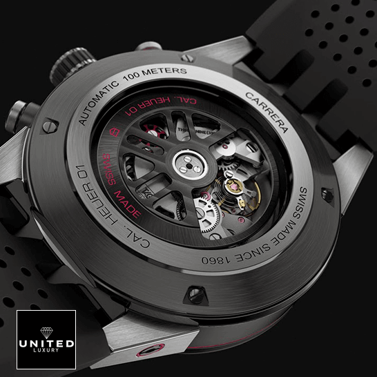 TAG Heuer Carrera 01 CAR2A91.FT6071 "Full Black" Ultimate Clone Quality Tag Heuer Cal Heuer 01 Automatıc 100 Meters Black Case Replica black background