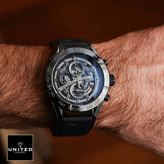 TAG Heuer Carrera 01 CAR2A91.FT6071 "Full Black" Ultimate Clone Quality Tag Heuer Carrera Black Dial cAR2A91.FT6071 Replica on the man wrist