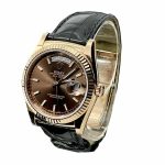 Rolex Day-Date 128238 “Black Leather” Super Accurate Clone - Image 2