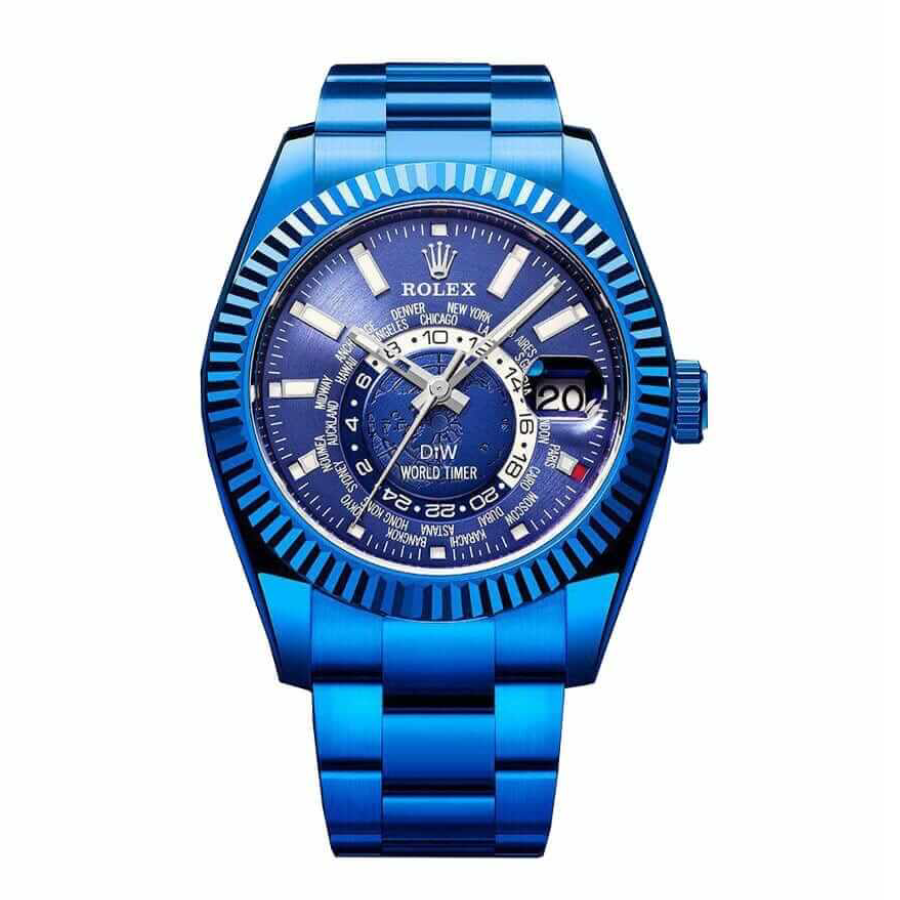 Rolex-Sky-Dweller-326934-World-Timer-Blue-DLC-Replica Rolex Sky-Dweller 326934 “Blue Dial DLC” Superior Copy 1:1 - Image 1