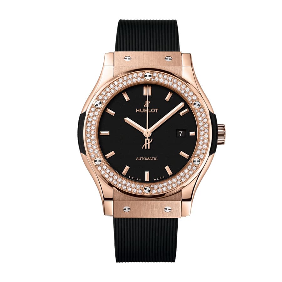 hublot-classic-fusion-best-edition-with-diamond-black-dial-replica Hublot Classic Fusion 542.OX.1180.RX “King Gold” High Fidelity Replica - Image 1