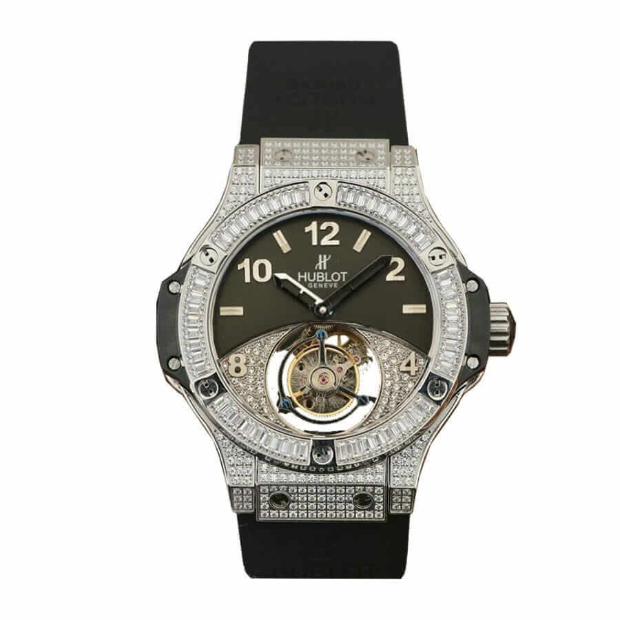 hublot-classic-fusion-tourbillon-with-diamond-black-dial-replica Hublot Big Bang Unico 411.JX.1170.RX-5 “All Black Diamond” Superior Replica - Image 1