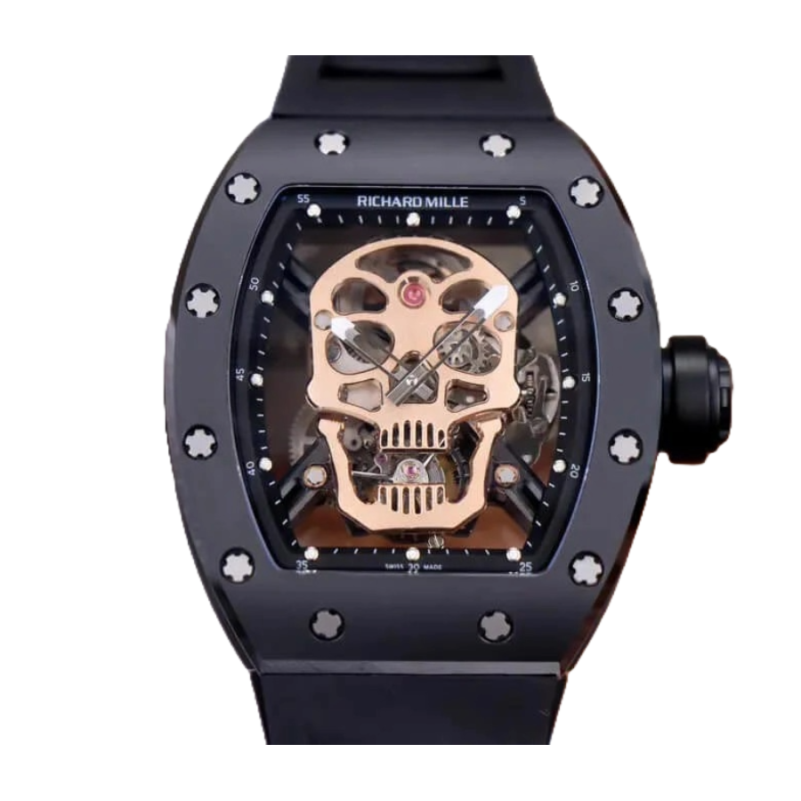 richard-mille-rm52-01-tourbillion-rose-gold-dial-replica-1 Richard Mille RM 52-01 Tourbillon “Skull” Rose Gold Luxury Clone Quality - Image 1