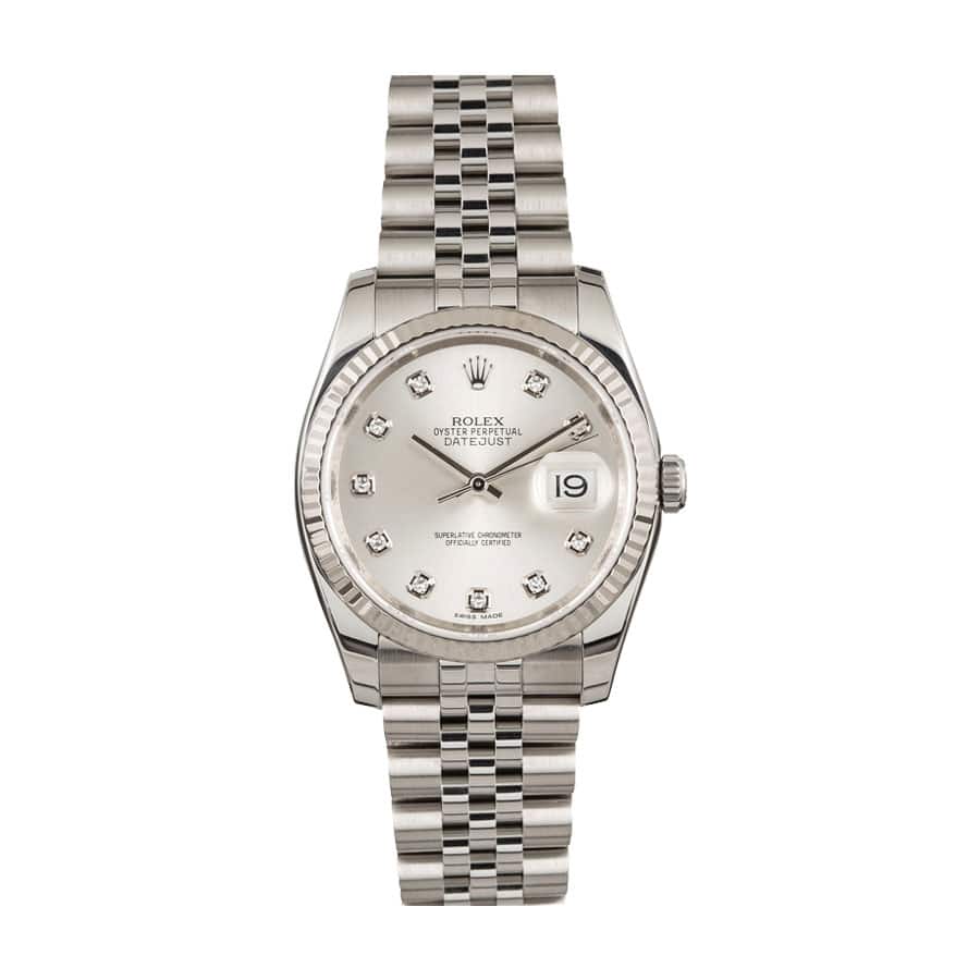 rolex-datejust-126234-36mm-steel-automatic-silver-dial Rolex Datejust 116234 Silver Dial Perfect Duplicate 1:1 - Image 1