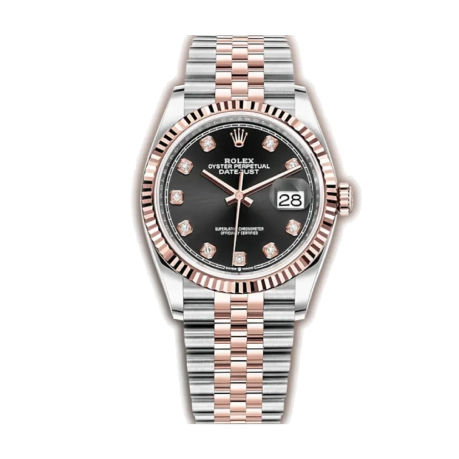 rolex-datejust-126301-two-tone-fluted-replica-1 Rolex Datejust 126231 “Everose Motif Fluted” Detailed Replica - Image 1