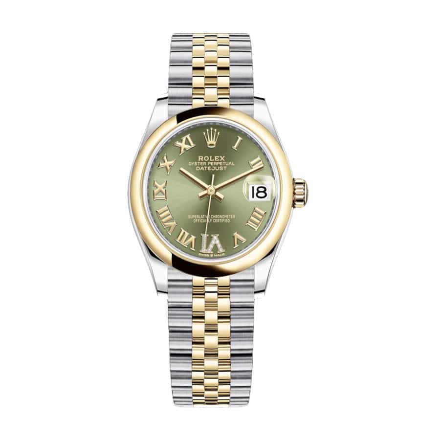 rolex-datejust-278243-31mm-gold-steel-green-dial Rolex Datejust 278243-0016 Yellow Gold & Green Dial Replica - Image 1