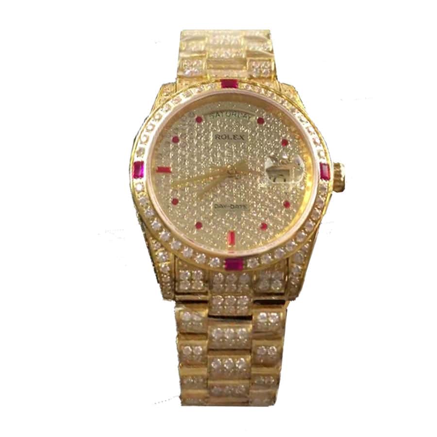 rolex-datejust-yellow-gold-diamond-dial-iced-out-116625-replica Rolex Day-Date 18038 “Iced Out” Supreme Clone Quality - Image 1