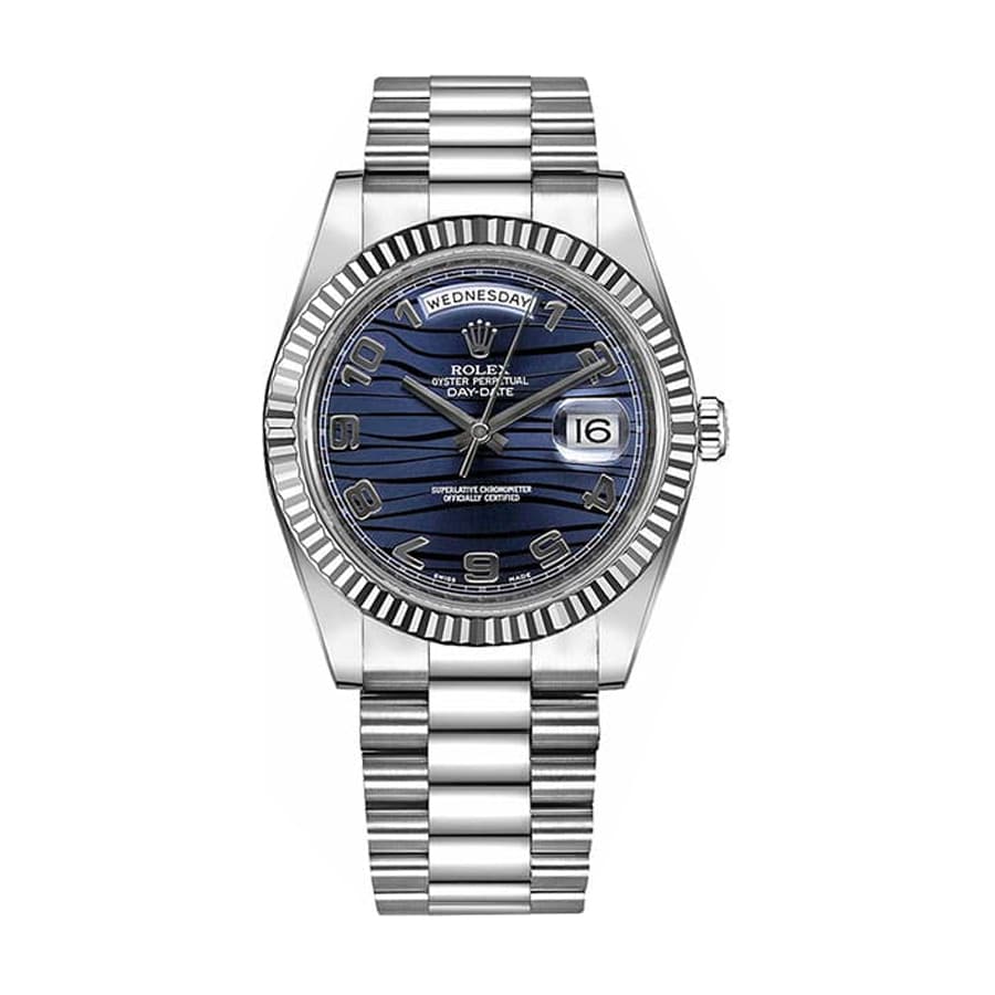 rolex-day-date-ii-218239-silver-index-dial-replica Rolex Day-Date 228238-0002 “Blue Champagne Dial” Exceptional Replica 1:1 - Image 1