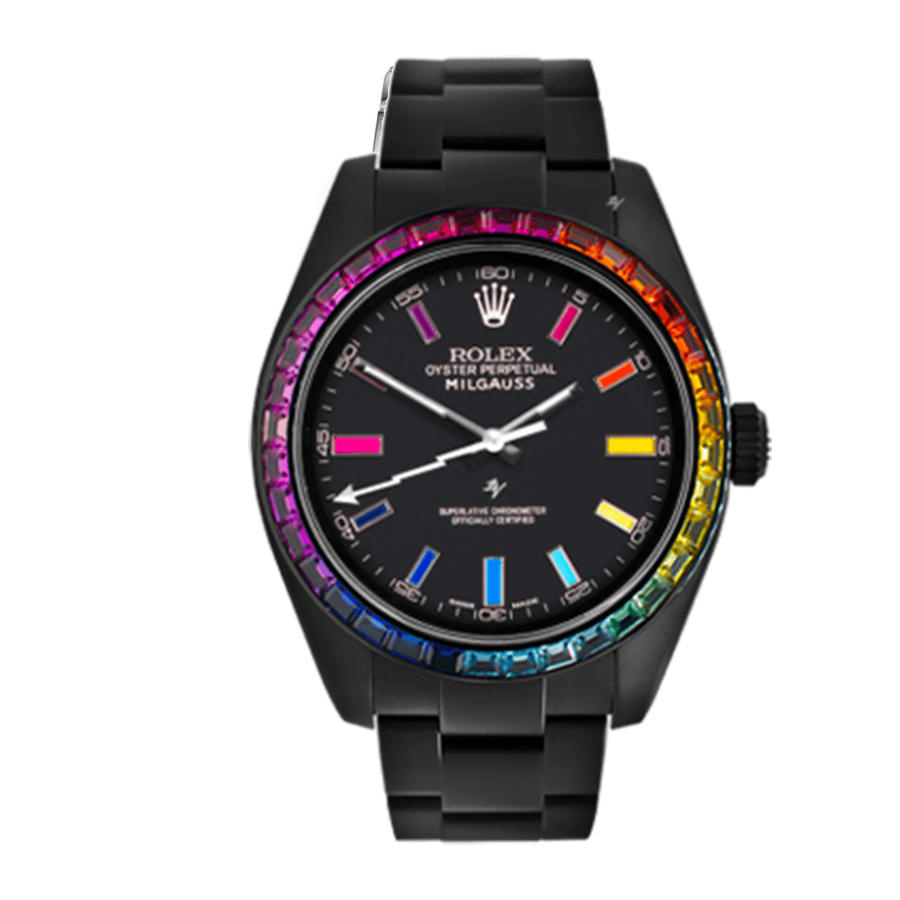 rolex-milgauss-sapphire-replica-1 Rolex Milgauss 116400GV “Sapphire Bezel” First-Class Clone - Image 1