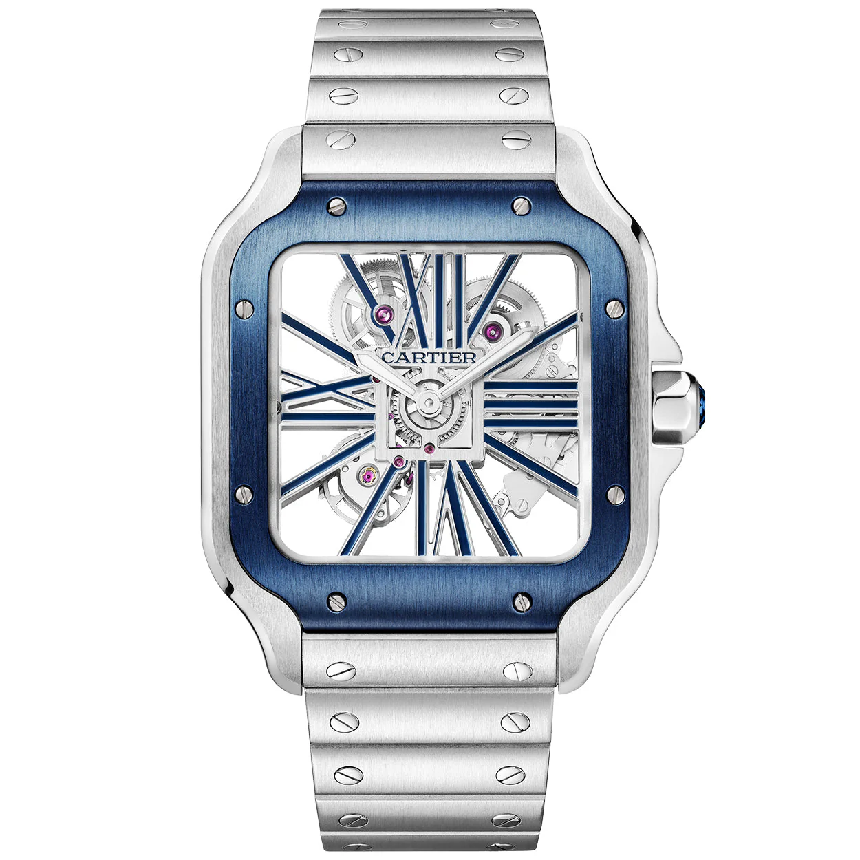 cartier-santos-de-cartier-large-skeleton-blue-dial-men-s-watch-whsa0026-43996302410047_1250x Cartier Santos Large Skeleton WHSA0026 39mm – VIP Version - Image 1