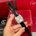 Cartier Santos – Dumont  White Dial Benzel Swarovski 38mm x 27.5mm Steel – VIP VERSION - Image 2