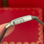 Cartier Santos – Dumont  White Dial Benzel Swarovski 38mm x 27.5mm Steel – VIP VERSION - Image 5