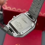 Cartier Santos De Cartier 39.8mm Green Dial Full Moissanite Hongkong –  Customize Diamod - Image 10