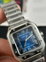 Cartier Santos De Cartier Medium Blue WSSA0063 35.5mm – VIP Version - Image 6