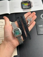 Cartier Santos De Cartier Medium Green WSSA0061 35.5mm – VIP Version - Image 4