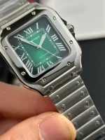 Cartier Santos De Cartier Medium Green WSSA0061 35.5mm – VIP Version - Image 6