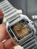 Cartier Santos De Cartier Chocolate Dial WSSA0065 35.5mm – VIP Version - Image 6
