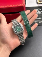 Cartier Santos De Cartier Green Dial Large WSSA0062 39.8mm – VIP Version - Image 3