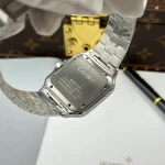 Cartier Santos de Cartie Larger Full Diamond Demi Yellow Gold 39.8mm – Handcrafted Diamod - Image 8